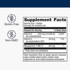 <span class=keywords><strong>Vitamina</strong></span> <span class=keywords><strong>D3</strong></span> 10,000 UI + Cápsulas Blandas de K |   Soporte de Alta Potencia para la Salud Ósea e Inmunológica - Product Image 3
