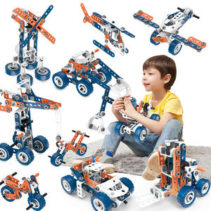 Hanye 152 pièces Jouets en plastique DIY pour enfants, Ensemble de construction d'ingénierie STEM 12 en 1 avec vis et écrous - Product Image 1