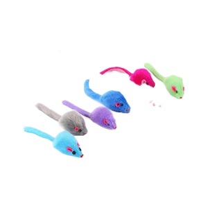 Giocattolo Interattivo per Gatti a Forma di Topo in Peluche Colorato ed Ecologico, Mini Topi Finti in Morbido Pile per Pulizia dei Denti e Divertimento dei Gattini - Product Image 3