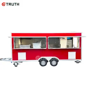 Camion Mobile del rimorchio del carrello di vendita dell'alimento di shawarma veloce della griglia del gelato del caffè da vendere