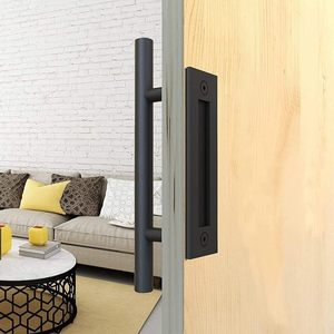 Poignée de porte coulissante de grange en acier inoxydable/aluminium au design moderne pour portes et fenêtres de meubles - Product Image 1
