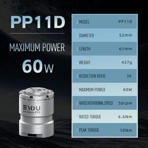 Eyou 24V 48V hành tinh thiết bị truyền động pp11d Robot Doanh mô-đun FO với phanh - Product Image 3