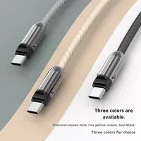 Set Aksesori Multifungsi Data Pengisi Daya Cepat PD 60W Anti-Hilang 2-in-1 dari Nilon dengan Konduktor Tembaga Berlapis Timah untuk 15/15 Pro