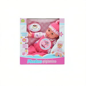 Poupée bébé en plastique Piccino, 23 cm, corps souple avec accessoires pour les jeux d'enfants de 2-3 ans, fabriquée en Italie - Product Image 2