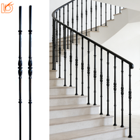 Balustrade de balcon moderne en fer forgé noir ajouré de style romain, pour escalier, appartement, villa
