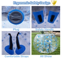Balle Zorb Géante 1,7 m en PVC Gonflable, Balle Pare-chocs, Balle Hamster Humaine, Amusement Extérieur pour Adultes, Certifiée CE