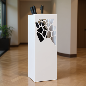 Portaombrelli in Acciaio Bianco Verniciato a Polvere, Accessorio Promozionale Elegante per Eventi - Product Image 2