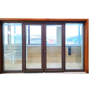 باب أمان انزلاقي أنيق علوي من سبائك الألومنيوم نوافذ وأبواب من سبائك الألومنيوم - Product Image 3