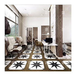 Nouveau Design Carreaux Sol 60x60 Carrelage de parquet en bordure de bois vintage Carrelage de sol rustique en porcelaine à faible absorption d'eau - Product Image 1