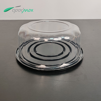Boîte à gâteau ronde en plastique PET de qualité alimentaire de 9/10/11/12/14 pouces sur mesure Conteneur d'emballage jetable pour gâteau au fromage Tiramisu