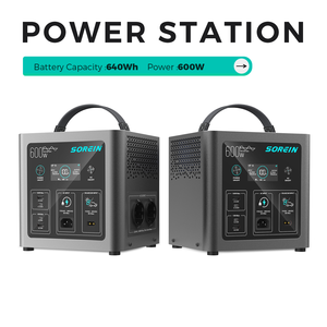 Station d'alimentation solaire portable Sorein haute qualité 600W, onduleur à onde sinusoïdale pure, générateur solaire 600 watts - Product Image 1