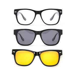 Lentes Polarizadas con Gradiente, Ligeras, Cómodas, Visión Nocturna, Anti-Radiación, Gafas de Sol de Acetato con Clip, a la Moda - Product Image 3