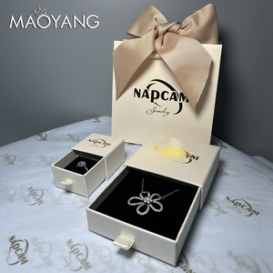 Tùy chỉnh hộp đồ trang sức đồ trang sức thiết lập lưu trữ Vòng cổ bông tai trang sức bao bì túi giấy Vòng hộp trượt ngăn kéo hộp - Product Image 3