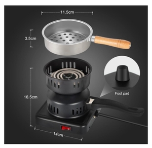 Multipurpose <b>Plastic</b> Charcoal Starter <b>Mirror</b> Technology-Coal Burner Hot Plate Electric Stove Portable Eco-Friendly Coconut - Product Image 3