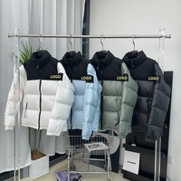 Veste matelassée coupe-vent en toile d'hiver - Unisexe, col montant décontracté avec fermeture éclair et boutons