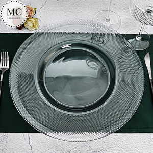 Placas de cargador de placa inferior de vidrio de nueva tendencia para fiestas bodas diseño estilo europeo seguridad - Product Image 4