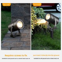 Bodenmontierte IP67 Aluminium Wasserdichte DC AC 220V RGB 2700K Hotel Landschafts- und Gartenbeleuchtung COB Baumlicht Flutlicht LED