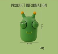 Jouets à presser mignon et vert avec grosse boule oculaire éjectée, jouets de décompression Anti-Stress amusants