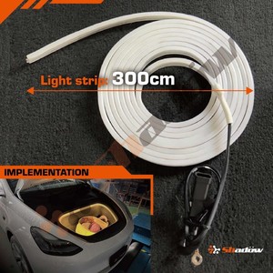 ไฟ LED แบบยืดหยุ่นรุ่นใหม่สำหรับรถยนต์ Model 3 & Y ปี 2021-2023 ไฟส่องสว่างบริเวณท้ายรถ-3000K แสงสีขาวอบอุ่น ความยาว 300 ซม. - Product Image 4