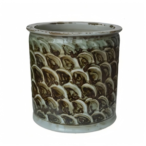 Pot de fleurs en céramique <span class=keywords><strong>bleu</strong></span> et blanc, style rétro, avec motif de <span class=keywords><strong>canard</strong></span> mandarin et de lotus - Product Image 6