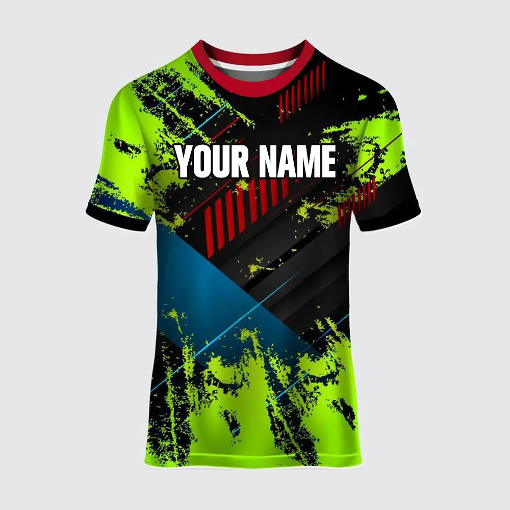 Camiseta de futebol personalizada masculina, uniforme de futebol para treinamento de demanda, nome fitness, verão 2023