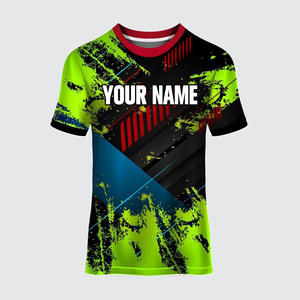 Uniforme de Futebol Personalizado para o Verão de 2023, Camiseta de Treinamento Esportiva para Homens, Impressão sob Demanda, Sublimação, Nome, Camiseta de Fitness - Product Image 1