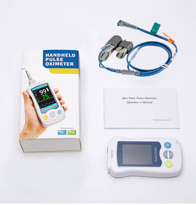 Oksimeter denyut nadi genggam untuk kucing peliharaan dan anjing Monitor tanda <span class=keywords><strong>Vital</strong></span> hewan untuk rumah atau rumah sakit ukuran penggunaan SPO2 PR Temp - Product Image 5