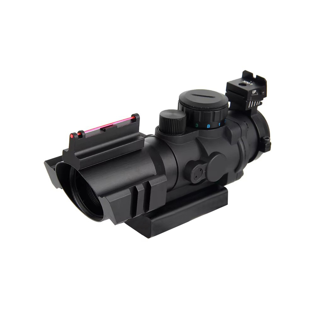 Hunt Optics Spotting Sight Red Dot 4X32 Aluminium Alloy Real Fiber Optics Red Green Illumination Sight Prism Telescopic Scope