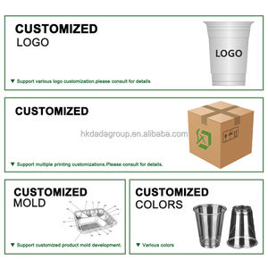 Vasos de Plástico Desechables Transparentes de 90 mm con Logotipo Personalizado, Aptos para Alimentos, Ecológicos, de Pared Simple, para Beber y Llevar - Product Image 3