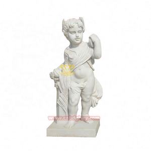 Luxe Marbre <span class=keywords><strong>Petit</strong></span> Garçon Statue Jardin Hôtel Rue Paysage Décoration Conception Pierre Art Sculpture - Product Image 4