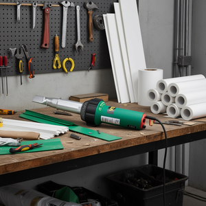 Soldador de Plástico de Aire Caliente Vevor de 1600W, Pistola de Calor para PVC, TPO y Vinilo con 9 Accesorios - Product Image 2