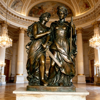 Statue en bronze grandeur nature d'Apollon et de Daphné, sculpture classique en métal coulé de haute qualité pour la décoration intérieure