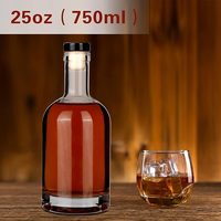 Bouteille en verre pour boissons avec bouchon en liège pour vin, bière, eau, soda