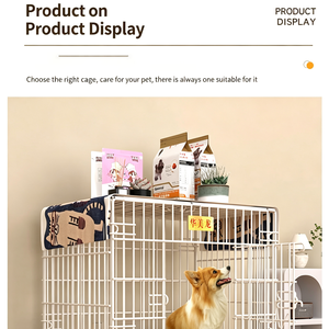 Dog <b>Cage</b> Small Dog Household with Toilet Folding Iron <b>Cage</b> <b>Cat</b> <b>Cage</b> Bunny <b>Cage</b> Chicken <b>Cage</b> Pet <b>Cage</b> One Piece - Product Image 4