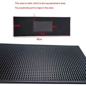 Tapis de bar en silicone souple antidérapant pour accessoires de barman, tapis de service en caoutchouc robuste en PVC pour cocktails et bières - Product Image 4