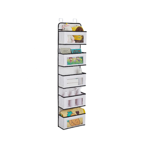 <strong>Over</strong> <strong>the</strong> <strong>Door</strong> Wall Hanging Organizer with 5 Large Clear Windows for Wardrobe Clothing Storage in Party Baby Nursery Dorm - Product Image 2
