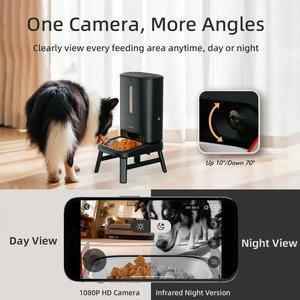 Distributeur automatique de nourriture pour chien intelligent OEM 15L avec caméra, application Tuya, programmation par minuterie, enregistreur vocal, vision nocturne, pour grands chiens - Product Image 2