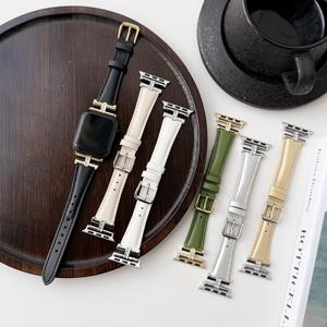 <span class=keywords><strong>Correas</strong></span> de <span class=keywords><strong>reloj</strong></span> de diamantes de cuero de aleación de Zinc de lujo para <span class=keywords><strong>Apple</strong></span> Watch correa para IWatch pulsera de muñeca <span class=keywords><strong>reloj</strong></span> inteligente 42 44 45 49 mm - Product Image 1