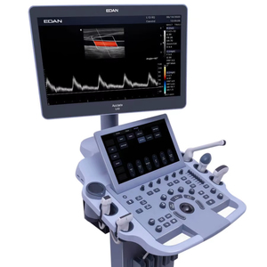 Échographe Doppler Couleur à Double Écran Haute Définition sur Chariot Edan LX3 avec Batterie Intégrée pour Hôpitaux et Soins Médicaux - Product Image 1