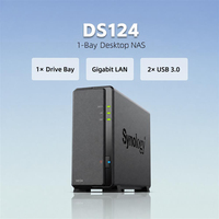 Nouveau NAS DiskStation DS124 à 1 baie avec interface USB et prêts pour les SSD, pour le stockage en réseau - Stock disponible pour usage individuel ou professionnel