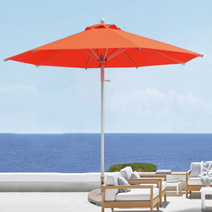 Parasol de terrasse pliable <span class=keywords><strong>en</strong></span> aluminium robuste avec mât central, grande baldaquin de 3 m, qualité commerciale, pour extérieur, cour et restaurant - Product Image 3