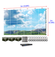 Écran LED de location extérieur 2 x 3 mètres P4.81, pas de pixel de 4,8 mm, étanche IP65, résolution 8K, panneau modulaire