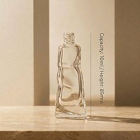 Flacon de parfum en verre irrégulier de 10 ml, forme dentifrice unique, finition mate givrée, contenant de parfum rechargeable avec vaporisateur et bille roll-on