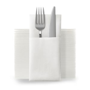 SHENGBO Vente De Luxe Chaude Couverts Blancs <span class=keywords><strong>Serviettes</strong></span> De Poche Couverts Personnalisés Serviette En <span class=keywords><strong>Papier</strong></span> Airlaid <span class=keywords><strong>Papier</strong></span> Jetable Déjeuner Dîner Serviette - Product Image 1