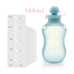 Bolsa de Almacenamiento de Leche Materna de Silicona de Grado Alimenticio, Botella Reutilizable para Almacenamiento de Alimentos para Bebés, Bolsa de Almacenamiento de Silicona de Grado Alimenticio - Product Image 2