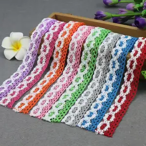 New design 2.5cm Embroidered cotton crochet lace sewing Fabric Roll lace