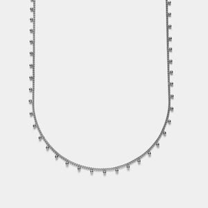 YF4176 Collana Girocollo alla Moda Placcata <span class=keywords><strong>Oro</strong></span> 18k, Antiossidante <span class=keywords><strong>e</strong></span> Impermeabile, con Catena a Grani Minimalista in Acciaio Inossidabile - Product Image 3