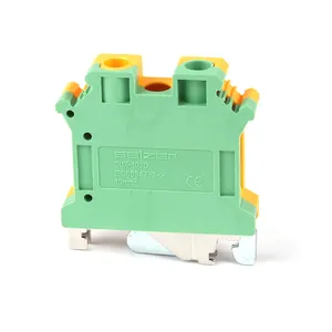 Salzer SUK-10JD-abrazadera de tornillo de bloque de Terminal resistente al fuego, terminal de nailon amarillo/verde, CE