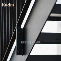 Kunden spezifisches Metall geländer Dual Stringer Treppen Moderne Funktion Stilvolles Design mit Edelstahl konstruktion