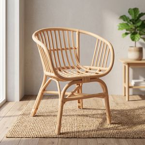Chaise de relaxation en rotin naturel faite à la main pour la maison et le salon de jardin variété de conception paquet personnalisé fabriqué au Vietnam - Product Image 1